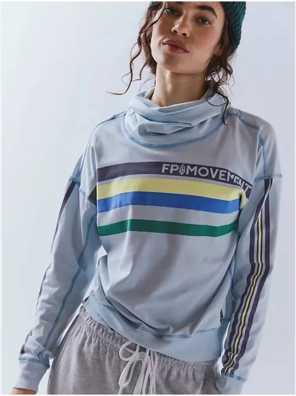 Free People Movement Long Shot Mock Neck Tee